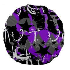 Purple Scene Kid Large 18  Premium Flano Round Cushion  by ArtistRoseanneJones