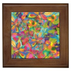 Colorful Autumn Framed Ceramic Tile by KirstenStar