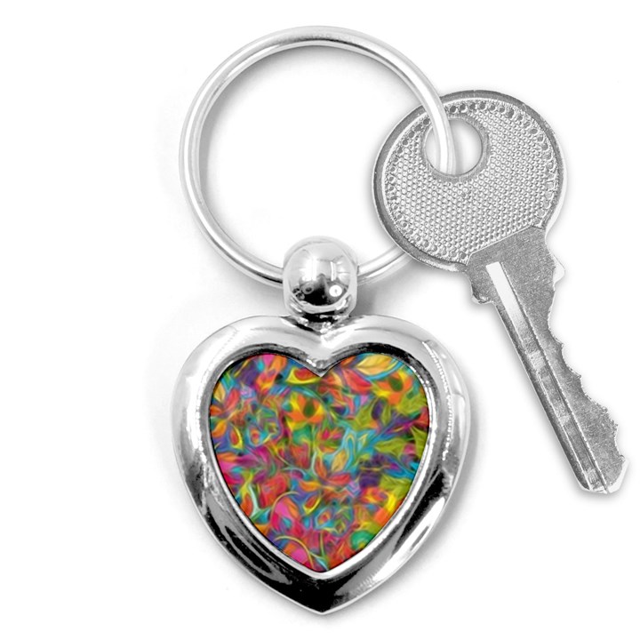 Colorful Autumn Key Chain (Heart)