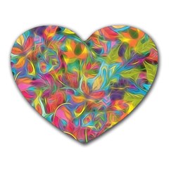 Colorful Autumn Mouse Pad (heart) by KirstenStar