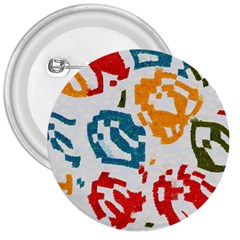 Colorful Paint Stokes 3  Button by LalyLauraFLM