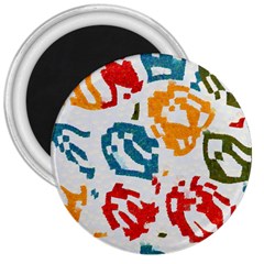 Colorful Paint Stokes 3  Magnet by LalyLauraFLM