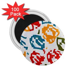 Colorful Paint Stokes 2 25  Magnet (100 Pack)  by LalyLauraFLM