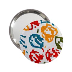 Colorful Paint Stokes 2 25  Handbag Mirror by LalyLauraFLM