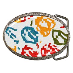 Colorful Paint Stokes Belt Buckle by LalyLauraFLM