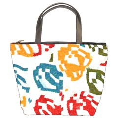 Colorful Paint Stokes Bucket Bag by LalyLauraFLM