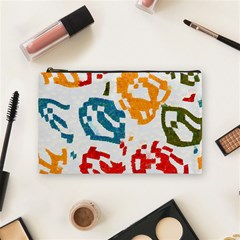 Colorful Paint Stokes Cosmetic Bag (medium) by LalyLauraFLM