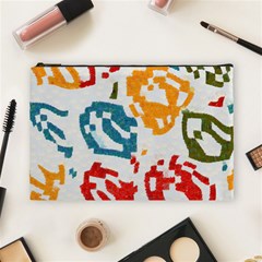 Colorful Paint Stokes Cosmetic Bag (large) by LalyLauraFLM