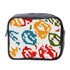 Colorful Paint Stokes Mini Toiletries Bag (two Sides) by LalyLauraFLM