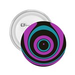 Distorted concentric circles 2.25  Button Front