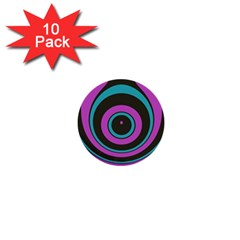 Distorted Concentric Circles 1  Mini Button (10 Pack)  by LalyLauraFLM