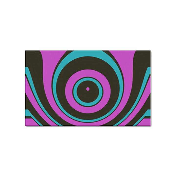 Distorted concentric circles Sticker (Rectangular)