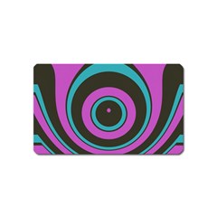 Distorted Concentric Circles Magnet (name Card) by LalyLauraFLM