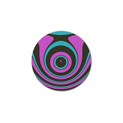 Distorted Concentric Circles Golf Ball Marker by LalyLauraFLM