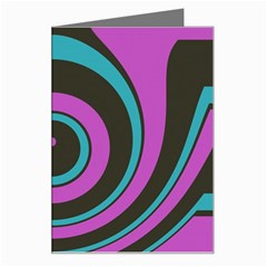 Distorted Concentric Circles Greeting Card by LalyLauraFLM