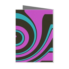 Distorted Concentric Circles Mini Greeting Cards (pkg Of 8) by LalyLauraFLM