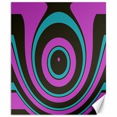 Distorted Concentric Circles Canvas 8  X 10  by LalyLauraFLM