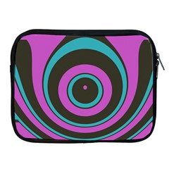 Distorted Concentric Circles Apple Ipad 2/3/4 Zipper Case by LalyLauraFLM