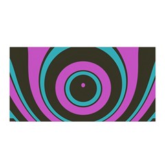 Distorted Concentric Circles Satin Wrap by LalyLauraFLM