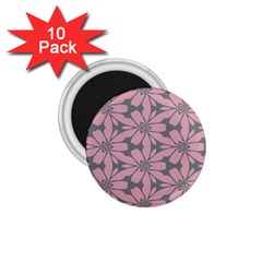 Pink Flowers Pattern 1 75  Magnet (10 Pack)  by LalyLauraFLM