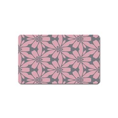 Pink Flowers Pattern Magnet (name Card) by LalyLauraFLM