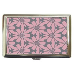 Pink Flowers Pattern Cigarette Money Case by LalyLauraFLM