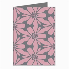 Pink Flowers Pattern Greeting Card by LalyLauraFLM