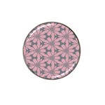 Pink flowers pattern Hat Clip Ball Marker Front