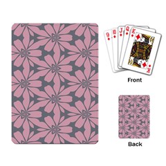 Pink Flowers Pattern Playing Cards Single Design by LalyLauraFLM