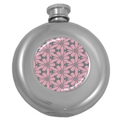 Pink Flowers Pattern Hip Flask (5 Oz) by LalyLauraFLM