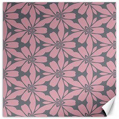 Pink Flowers Pattern Canvas 20  X 20  by LalyLauraFLM