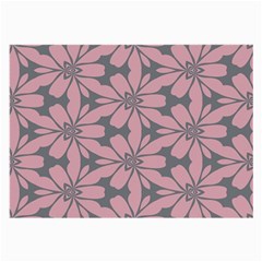 Pink Flowers Pattern Large Glasses Cloth by LalyLauraFLM