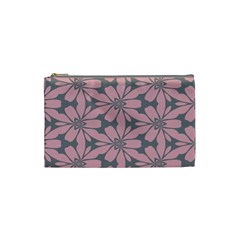 Pink Flowers Pattern Cosmetic Bag (small) by LalyLauraFLM