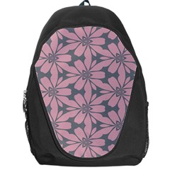 Pink Flowers Pattern Backpack Bag by LalyLauraFLM