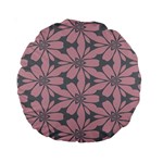 Pink flowers pattern Standard 15  Premium Round Cushion  Back