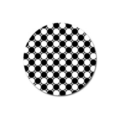 Black And White Polka Dots Magnet 3  (round)