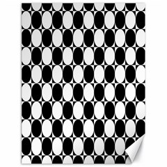 Black And White Polka Dots Canvas 18  X 24  (unframed) by ElenaIndolfiStyle