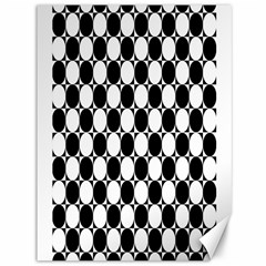 Black And White Polka Dots Canvas 36  X 48  (unframed) by ElenaIndolfiStyle