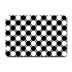 Black And White Polka Dots Small Door Mat