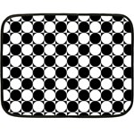 Black And White Polka Dots Mini Fleece Blanket (Two Sided) 35 x27  Blanket Front