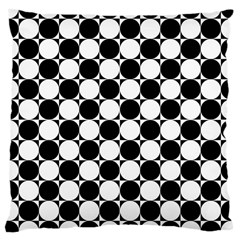 Black And White Polka Dots Large Cushion Case (single Sided) 