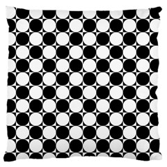 Black And White Polka Dots Large Flano Cushion Case (one Side) by ElenaIndolfiStyle