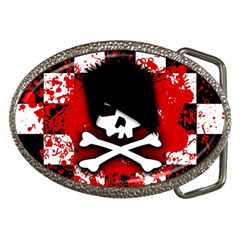 Emo Skull Belt Buckle (oval) by ArtistRoseanneJones