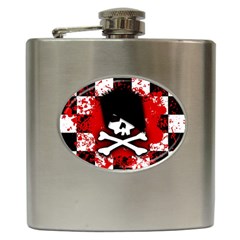 Emo Skull Hip Flask by ArtistRoseanneJones