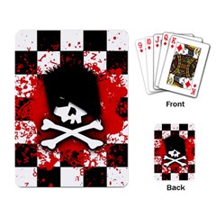 Emo Skull Playing Cards Single Design by ArtistRoseanneJones