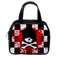 Emo Skull Classic Handbag (one Side) by ArtistRoseanneJones