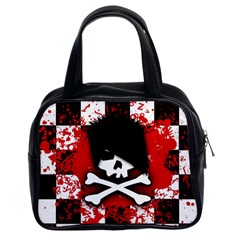 Emo Skull Classic Handbag (two Sides) by ArtistRoseanneJones