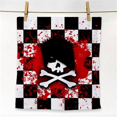 Emo Skull Face Towel by ArtistRoseanneJones