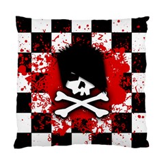 Emo Skull Cushion Case (single Sided)  by ArtistRoseanneJones