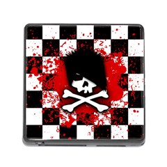 Emo Skull Memory Card Reader With Storage (square) by ArtistRoseanneJones